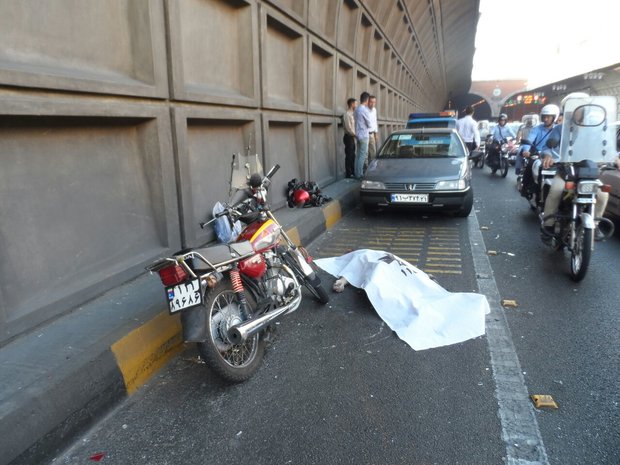 ۵۱ راکب موتورسیکلت درسطح شهر تهران فوت کرده‌اند