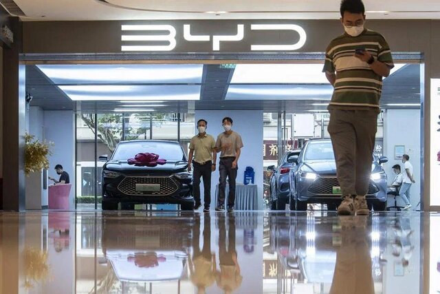 بی‌وای‌دی پرفروش‌ترین برند خودروی چین